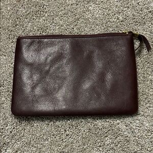 Elegant Brown Leather Men's Clutch